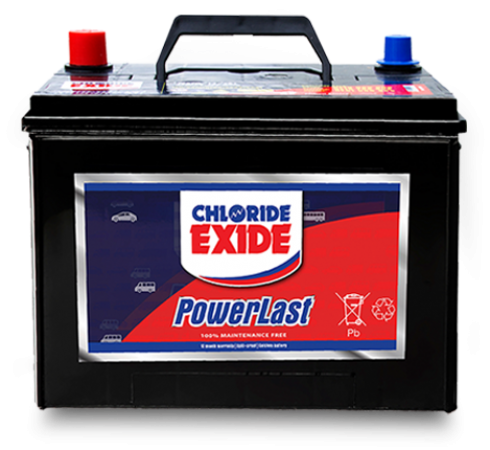 Chloride Exide 70 Amp Power Last N70 Battery - Maintenance Free